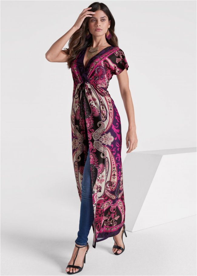 Venus Moroccan Nights Maxi Top in Pink Multi Venus Moroccan Nights Maxi Top in Pink Multi