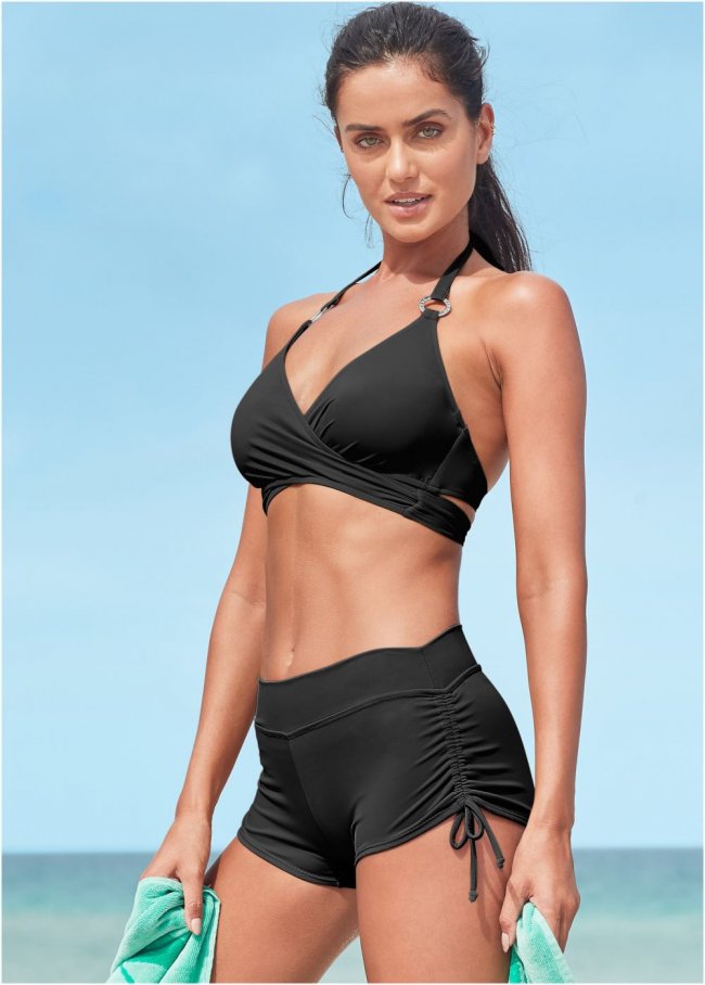 Venus Adjustable Side Swim Short Bikini - Black Beauty Venus Adjustable Side Swim Short Bikini - Black Beauty